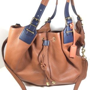 Coach Legacy XL Pebble Leather Drawstring Bag